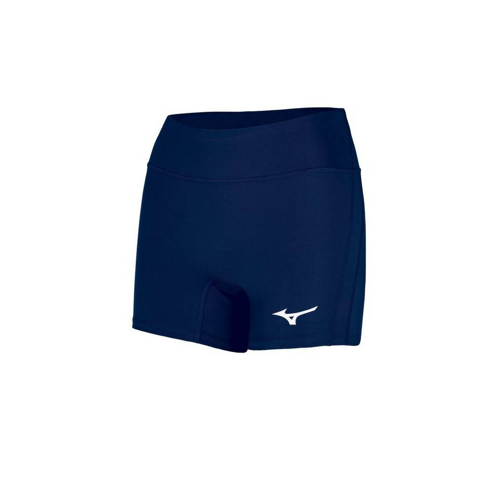 Calções Mizuno Voleibol Elevated 4" Inseam - Mulher - Azul Marinho - KMESA6457